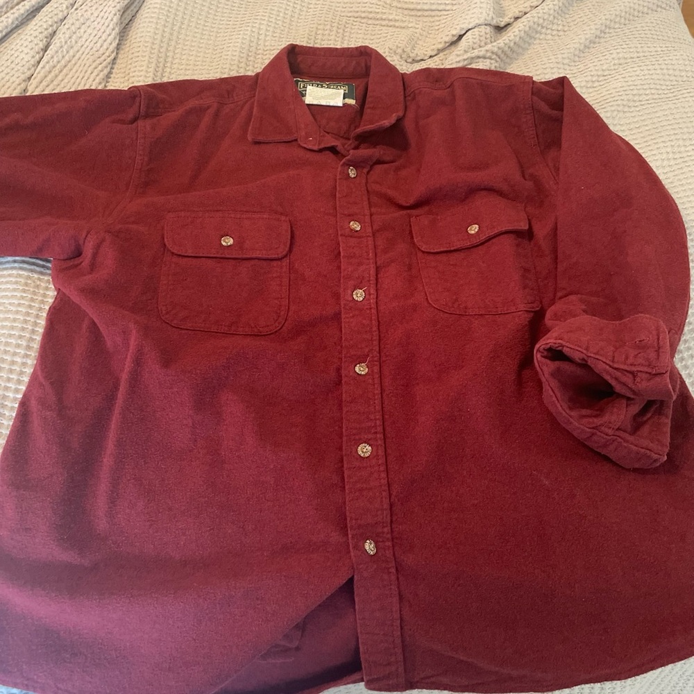 Vintage Burgundy Button-Up Shirt